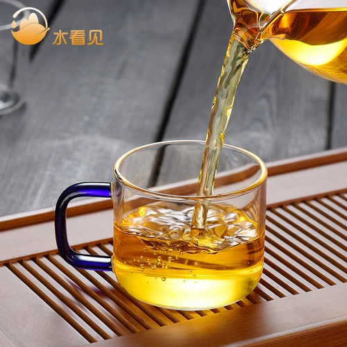 Чистое стекло ручного стекла маленькая чашка Мастер чашка принесите кунг -фу чай для чая с одной чашкой прозрачной чашкой японской винной бокал дома