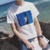 Rắn màu nam mùa hè ngắn tay t-shirt Hàn Quốc high school junior học sinh trung học 14 xu hướng 16-year-old thanh niên quần áo đẹp trai áo thun nam gucci Áo phông ngắn