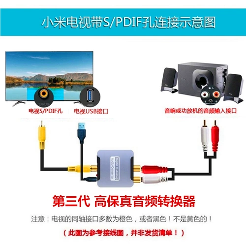 Xiaomi 4a/4c/4s TV spdif Соединение лотоса аудио 3.5 Bass Coaxial Coaxial Audio Converter