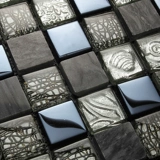 Нама Hui Stane Glass Mosaic TV Фоновая настенная крыльца ванная комната черная настенная плитка плит