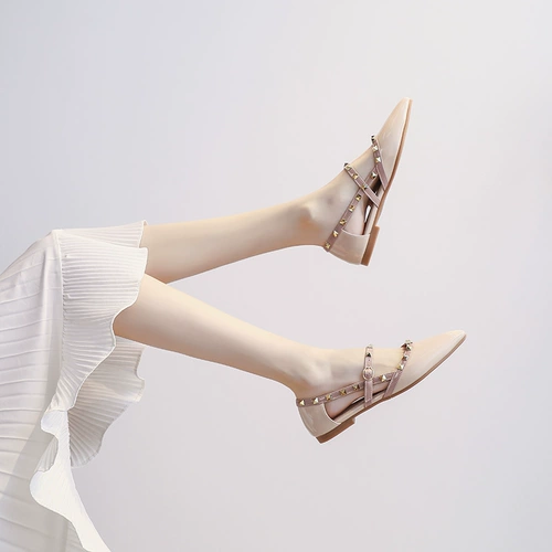 Обувь, летняя универсальная подходит с юбкой с заостренным носом, сандалии, 2024 года, популярно в интернете, мягкая подошва