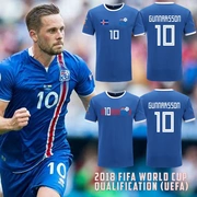 2018 World Cup Iceland đội tuyển quốc gia Xigu Nei Bài Hát nam giới và phụ nữ bông ngắn tay T-Shirt đồng phục bóng đá đội jersey
