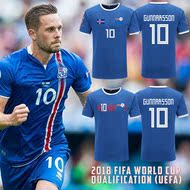 2018 World Cup Iceland đội tuyển quốc gia Xigu Nei Bài Hát nam giới và phụ nữ bông ngắn tay T-Shirt đồng phục bóng đá đội jersey áo thun unisex
