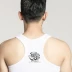 (3 cái) của nam giới cổ tròn in ấn I-hình mồ hôi vest mùa hè phần mỏng áo căng chặt thanh thiếu niên thể thao