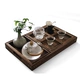 Nhật Bản- phong cách rắn gỗ carbonized sơn- miễn phí hộ gia đình kết hợp trà bộ khay trà 7 bộ khách sạn cung cấp trái cây sấy khô tấm gỗ khay gỗ đựng ấm chén Tấm