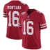 NFL đồng phục bóng đá 49ers San Francisco 49ers 16th MONTANA thế hệ thứ hai huyền thoại thêu jersey