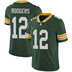 NFL Football Jersey đóng gói Green Bay Packers 12 RODGERS thế hệ thứ hai huyền thoại thêu Jersey bóng rugby bóng bầu dục