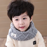 Демисезонный шерстяной детский шарф для мальчиков, удерживающий тепло универсальный шарф-платок для школьников, в корейском стиле, увеличенная толщина
