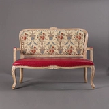 Ретро классический диван из натурального дерева для двоих