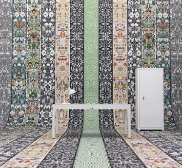 Импортная студийная работа обои 1-индустрия 2-лабиринтная 3-первая настенная роспись