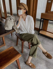 Босоножки 24ss补货国现steve mono植鞣牛皮手工编织镂空平底罗马凉鞋10/01