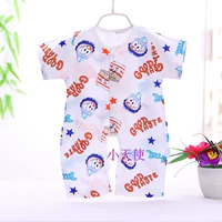 Комбинезон из хлопкового шелка с короткими рукавами Alphabet Monkey