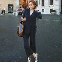 Dongdaemun Mùa xuân và mùa thu Mới phù hợp với khí chất Hàn Quốc phù hợp với nữ OL tie slim nhỏ phù hợp với quần micro phù hợp với hai mảnh áo khoác vest nữ