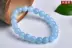 Brazil Chính hãng Ice Seed tự nhiên Bán vòng đeo tay Aquamarine màu xanh bán thấm Nữ Aquamarine Crystal Bracelet