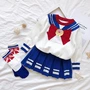 Mùa thu cô gái hải quân phù hợp với áo len dệt kim mới của trẻ em Moon Moon - Phù hợp với trẻ em quần áo be trai sành điệu