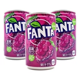 6 банок бесплатная доставка Япония Fanta Fanta Fanta Виноградный виноградный виноградный виноград Jacus Карбонированный напиток 160 мл*3 фруктового сока 1%