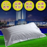 Bộ đồ giường khách sạn bán buôn tùy chỉnh bông màu trắng tinh khiết gối bông mã hóa dày duy nhất khách sạn áo gối