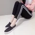 Vớ nữ sinh viên Hàn Quốc phiên bản của cao eo màu đen mỏng xà cạp 2018 mới thanh song song thể thao giản dị chân quần Quần tây thường