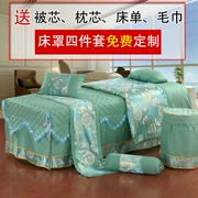 Tinh khiết bông đẹp bedspread denim bedspread vẻ đẹp giường massage thẩm mỹ viện đặt bedspread bedspread bảng vẻ đẹp massage - Trang bị tấm