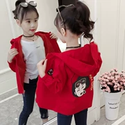 Áo khoác bé gái mùa xuân 2019 trẻ em mới Áo khoác Hàn Quốc áo khoác bé gái ngắn mùa xuân và áo gió mùa thu - Áo khoác