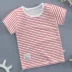 Trẻ em mùa hè ngắn tay T-Shirt bé cotton nửa tay áo sơ mi bé 0-6 tuổi nam giới và phụ nữ bé mỏng quần áo trẻ em quần áo trẻ em Áo thun