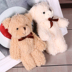 Đồ chơi sang trọng Teddy Bear Curl Bow Tie Doanh Bear Bức tượng Mặt dây Cartoon Cartoon Bó hoa cưới Quà tặng - Đồ chơi mềm búp bê em bé Đồ chơi mềm