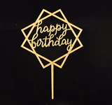 Yayli Cake Plug -в торте декоративное орнамент день рождения с золотым дневным днем ​​Десертный стол.