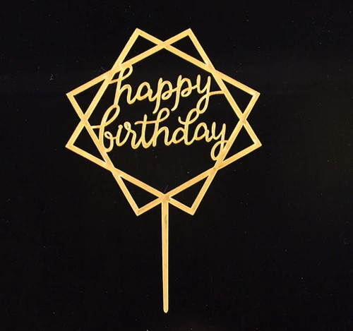 Yayli Cake Plug -в торте декоративное орнамент день рождения с золотым дневным днем ​​Десертный стол.