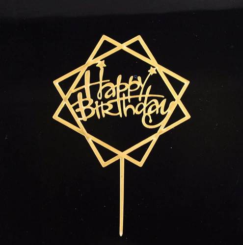 Yayli Cake Plug -в торте декоративное орнамент день рождения с золотым дневным днем ​​Десертный стол.