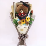 Кукла, кролик, подарочная коробка, букет, подарок на день рождения