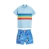 Áo tắm chống nắng cho trẻ em NEXT 2019 mùa hè bé trai bé màu xanh cầu vồng quần áo chống nắng bãi biển (tháng 7-7 tuổi) - Đồ bơi trẻ em