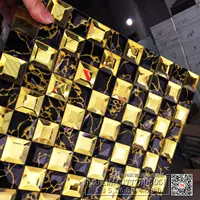 3 см частицы черно золотой дракон + золотое зеркало