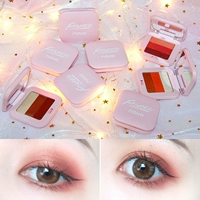 Ins siêu lửa bóng mắt ngọc trai cô gái ba màu gradient lười biếng net red eye shadow rượu vang đỏ bí ngô màu bảng màu mắt etude house