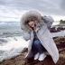 Chống mùa mới xuống áo khoác nữ 2018 phần dài sinh viên Hàn Quốc thời trang kích thước lớn dày siêu lớn cổ áo lông thú Hàn Quốc phiên bản của thủy triều Xuống áo khoác