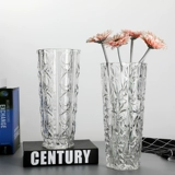 Бесплатная доставка утолщенная супер -более высокая прозрачная хрустальная стеклянная ваза богатая бамбуковая лилия -розовая цветочная орнамент