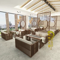 Офис продаж переговоры о диване Group Новый китайский гостиничный клуб гостевой прием гостевого стола и маркетинговый центр стула