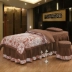 Cao cấp vẻ đẹp giường bìa bốn mảnh đơn giản beauty salon đặc biệt massage vật lý trị liệu giường đặt với lỗ Châu Âu bốn mùa phổ Trang bị tấm