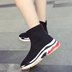 Vớ giày nữ 2018 Hàn Quốc phiên bản của giải trí thể thao cao đẳng gió dày dưới hoang dã vớ đàn hồi giày cao giày cũ phụ nữ Giày cao gót