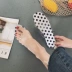 2018 mùa hè retro polka dot đầu vuông chéo với mở ngón chân trong suốt sexy phẳng với gót thấp dép phẳng giày thạch