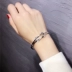 Thời trang vòng tay pha lê zircon nữ phiên bản Hàn Quốc của tính cách đơn giản tính khí hoang dã vòng tay sinh viên Sen vòng tay trang sức