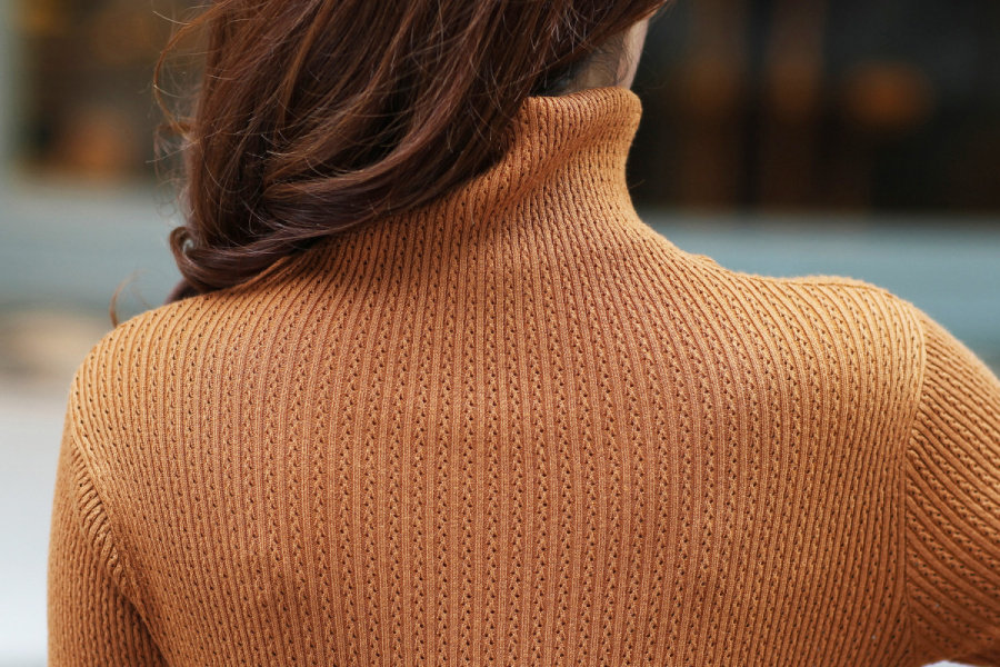 2014秋冬新品韩版气质修身菠萝衫 针织衫 套头 长袖高领打底毛衣