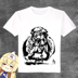 Oriental dự án anime T-Shirt ngoại vi dài tay áo trắng lỏng giản dị T-Shirt tùy chỉnh hai nhân dân tệ phim hoạt hình sticker dễ thương Carton / Hoạt hình liên quan