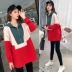 Phụ nữ mang thai mùa thu phù hợp với người mẫu thời trang 2018 áo len mới cho bà bầu mùa xuân và mùa thu Hàn Quốc phiên bản dài hai mảnh lỏng lẻo quần áo bà bầu công sở Áo thai sản