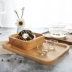 Nhật bản bằng gỗ khay nhỏ hình chữ nhật Bánh Hộ Gia Đình cup vòng tấm gỗ trái cây Bằng Gỗ tấm bát gỗ Tấm