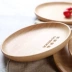 Nhật bản gỗ rắn tấm gỗ sồi tray vòng snack tấm đĩa trái cây tấm ăn tối bộ đồ ăn sáng tạo tấm gỗ
