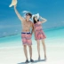 Cặp đôi đồ bơi phù hợp với đảo kỳ nghỉ mới che bụng bảo thủ kích thước lớn nam và nữ bãi biển suối nước nóng váy một mảnh - Vài đồ bơi Vài đồ bơi