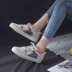 Giày nữ mùa thu 2018 mới giày vải hoang dã Sinh viên Hàn Quốc sang trọng mang giày gió retro giay the thao nu Plimsolls
