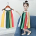 Cô gái mặc cô gái mùa hè 2018 dây đeo mới ăn mặc Hàn Quốc phiên bản của cô bé váy công chúa váy trẻ em