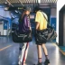 Hàn quốc phiên bản của du lịch đường ngắn túi nữ cầm tay công suất lớn vai túi túi duffel thể thao không thấm nước yoga phòng tập thể dục túi nam triều