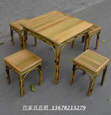 стол со стульями 竹家具 竹制桌凳 简易桌凳